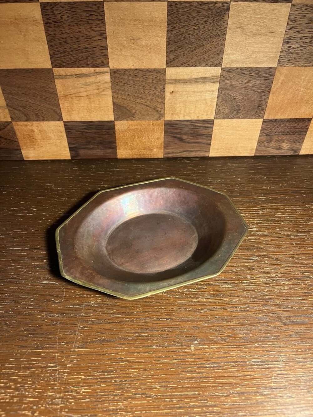 Hexagonal Copper Brass Tray A539